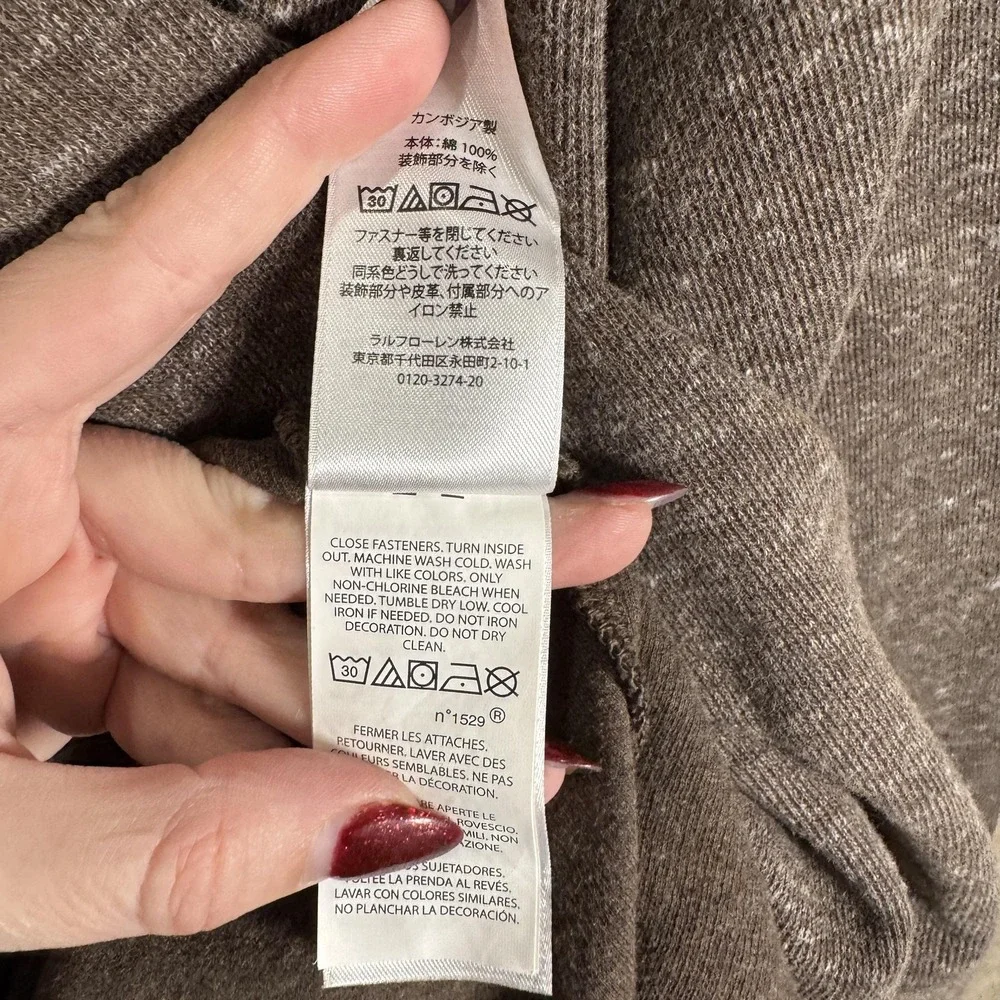 Polo Ralph Lauren Sweater Mens XL Gray Estate Rib Quarter Zip‎ Pullover Knit